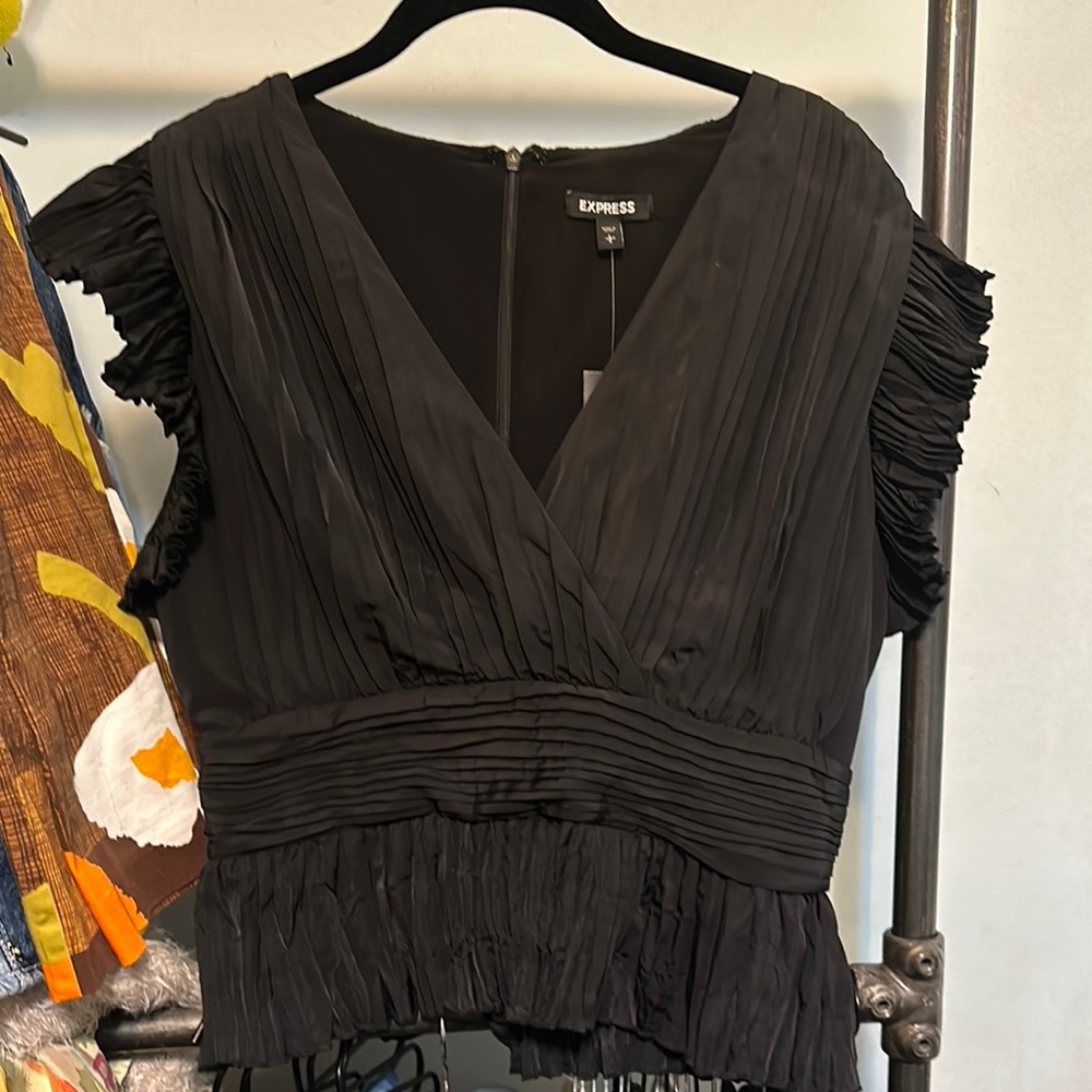 Express ruffle party ruffle top